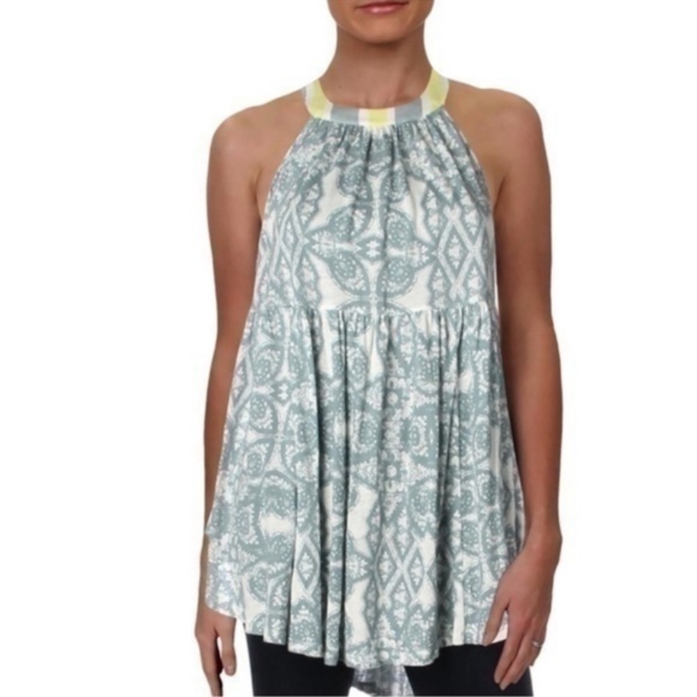 Free people Mimi halter printed blouse